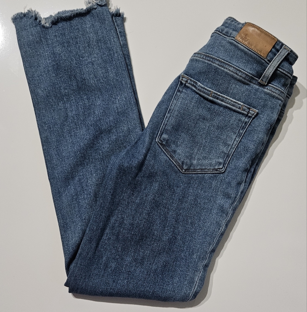 PAIGE Straight-Leg Jeans in Denim Blue